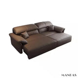 Linlamlim Electric Sofa Convertible for Cinema Living Room | Genuine Leather Electric Multifunction Sofa Bed | Folding Sofa Beds