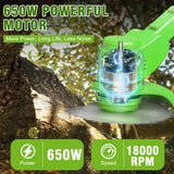 2-in-1 Cordless Electric Lawn Mower Brushless Edger Eater Grass String Trimmer Cutter 650W 18000 RPM With 24V Two Battery Adjustable For Garden Tool