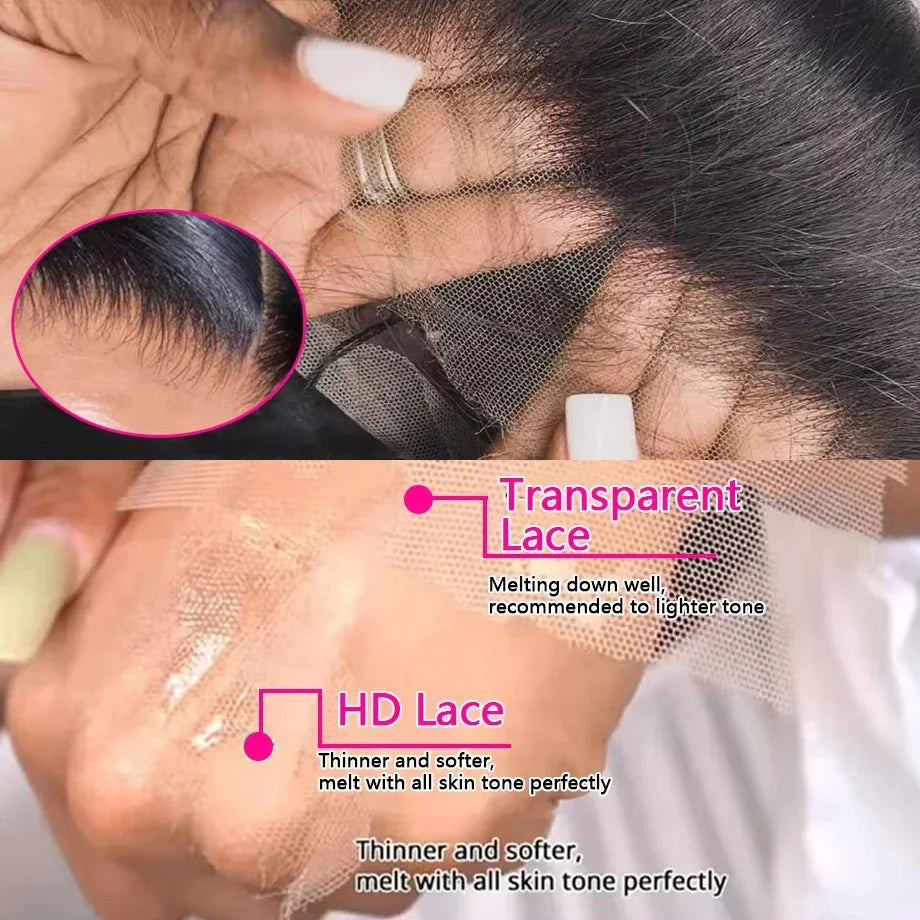 30 40 Inch Body Wave 13x6 HD Lace Frontal Wigs Human Hair 13x4 Lace Front Wigs 4x4 5x5 360 Brazilian Pre Plucked Lace For Women