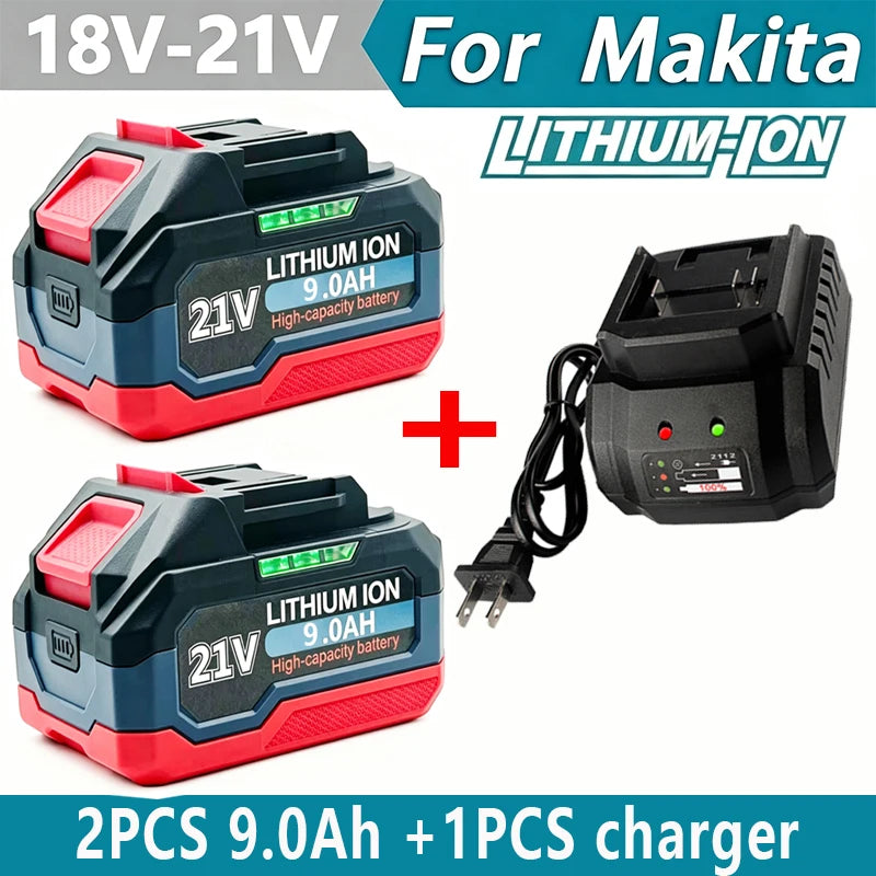 21V 6/9/12AH For Makita 18V Battery Power Tools Li-ion Replacement LXT BL1850 BL1860 DDF487 for 18V Screwdriver with BMS