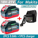 21V 6/9/12AH For Makita 18V Battery Power Tools Li-ion Replacement LXT BL1850 BL1860 DDF487 for 18V Screwdriver with BMS