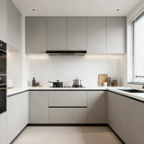 Factory Direct Sale of Modern Style Solid Wood Oak Waterproof Kitchen Cabinets Large Storage Space Eco-Friendly Multi-Functional