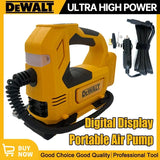 Dewalt 20V Cordless Portable Tire Inflator Digital Electric Air Compressor Rechargeable Car Tyre Inflator Pump Tools