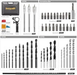 Inequalit 4.5A Corded Hammer Drill with 105-Piece Set & Carry Case