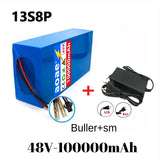 48V 100ah 13s8p lithium-ion battery pack 48V 100000mAh 2000W electric battery, built-in 50A BMS+chargerr