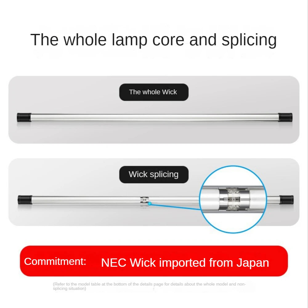NEC Aquarium Light Amphibious Fish Tank Arowana Red Light Tube 98-163cm Full Spectrum 3000K/6700K/15000K Help Fish Color Growing