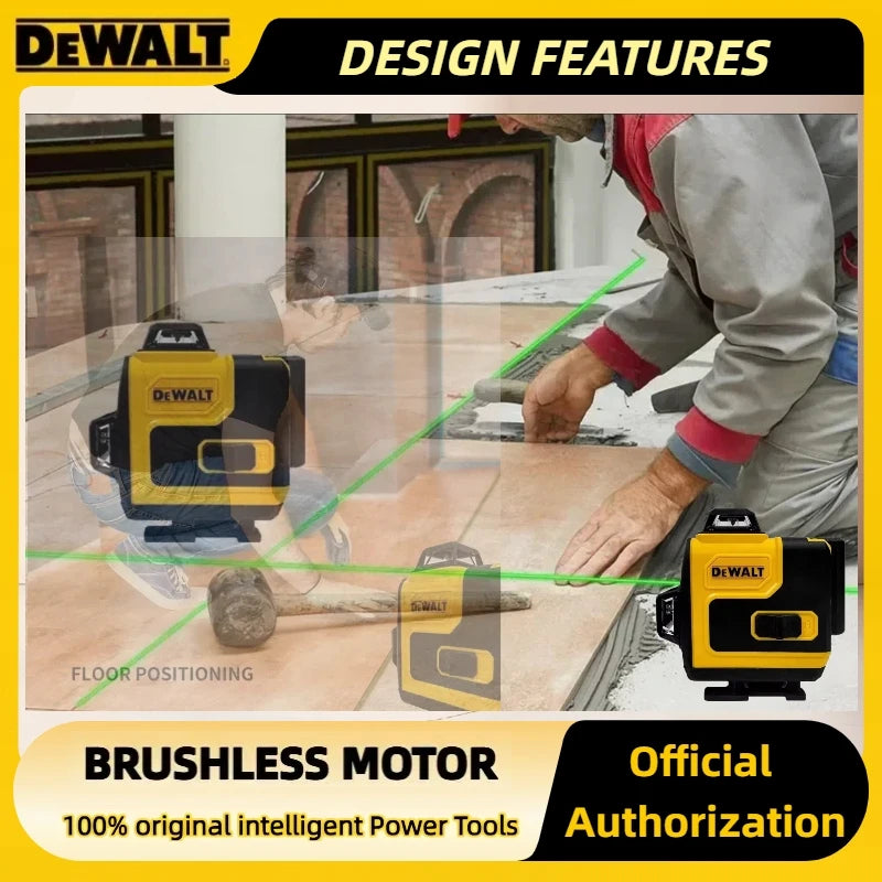 Dewalt 16Lines Rechargeable Professional Meter Laser Level 3 Sides*360 Degree Vertical Horizontal Green Light For Dewalt  20V