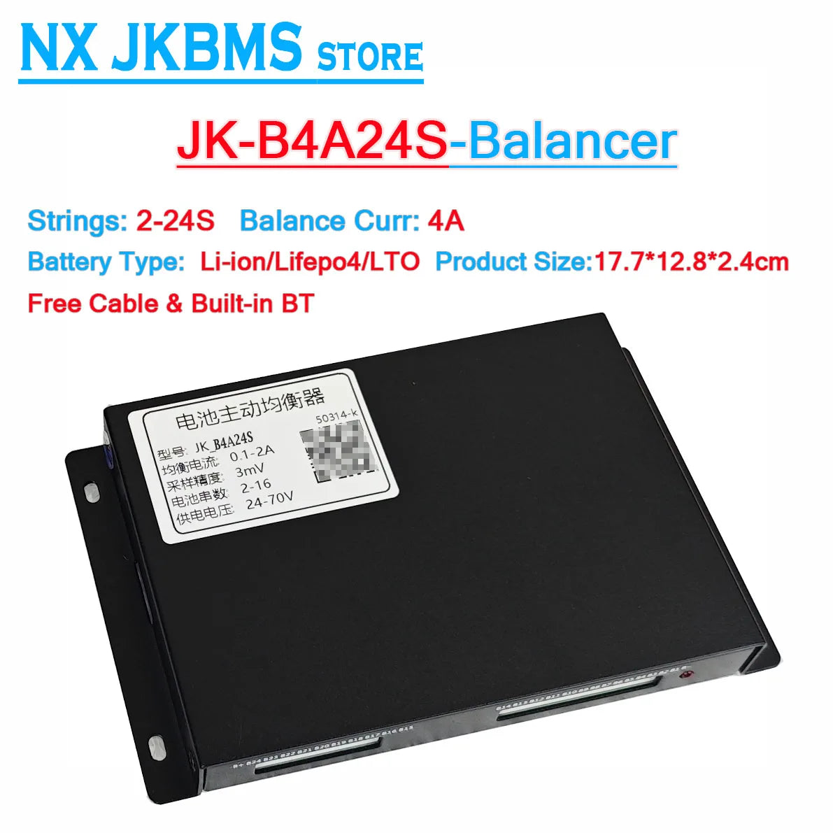 Jkbms Balancer B2A16S 2a JK 2s 16S 24s 4a Active Smart B4A24S DZ08 11 Bt for LI ION Lto Lfp Bms 8s 13s NX JKBMS Equalizer B2A24S