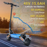 Electric Scooter ST 1200W Motor for Adults, 48V Battery, 35mph Max Speed,10 Inch Tires
