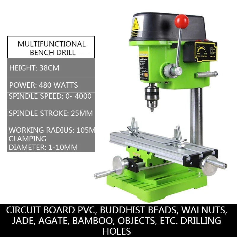 New Small Household Multifunctional Electric Milling Machine Drilling Tool 220V/480W Electric Drill Variable Speed Drill Small B