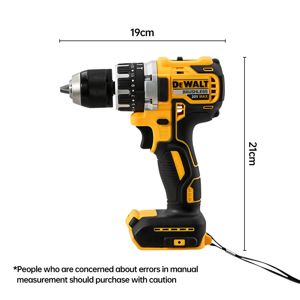 DEWALT DCD796 Compact Cordless Brushless Impact Drill 20V Battery Multi-functional Electric Power Tool with LED Light
