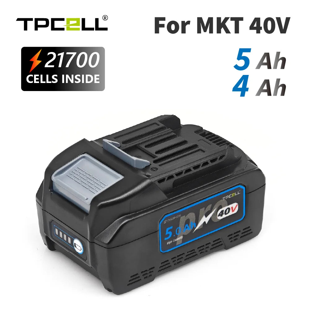 TPCELL 40V 4Ah/5Ah For MAKITA 40V XGT 21700 Tabless cells Replacement Battery Power Tools Li-ion