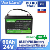 VariCore 24V 100Ah 60Ah LiFePO4 Battery 8-series Lithium Iron Phosphate for Boat Golf Cart Car Lighter Batteries 29.2V Duty-free