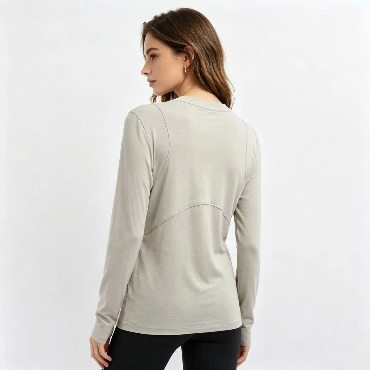 Women's Merino Wool Long Sleeve Shirts Outdoor Sports Yoga T Shirt Women Merino Wool Base Layer Tops Soft Breathable Quick Dry