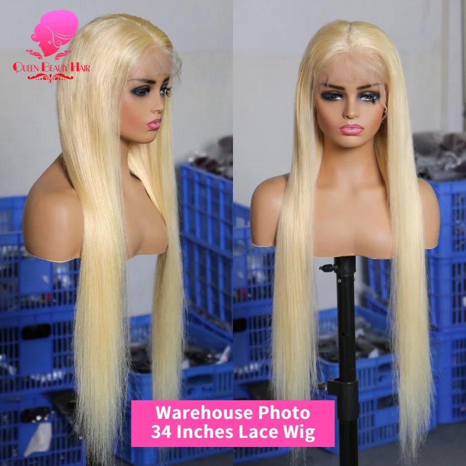 38 Inches 220 Density 360 Lace Frontal Wigs Straight Lace Frontal Wig