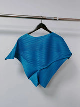 Pleated Top 2026 New Round Neck Short Sleeve Batwing T-Shirt Women Summer Lightweight Vacation Travel Women's Clothing