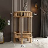 I L Solid Wood Cat Nest Cat Climbing Frame Space Capsule Cat Villa Nest Shelf Pet Toy Scratchers Products Furniture Accessories