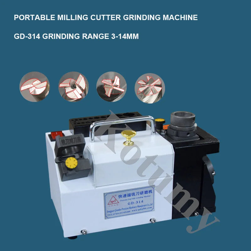 GD-320 Electric Milling Cutter Grinder Drill Sharpening Machine Drill Bit Grinding 220V 4500rpm 3~20mm CBN/SDC Multi-blade End M