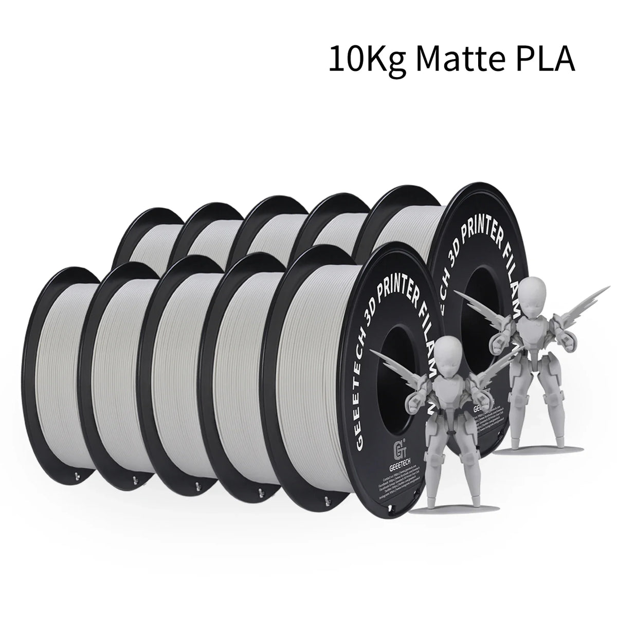 GEEETECH 10Kg 3d Matte PLA Filament 1.75mm Spool Wire For 3D Printer Material,Safety, Vacuum packaging