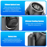 U'King 4Pcs 150W White LED Moving Head Light With RGB Strip 8Color&Gobo Wheel 18Prism DJ Light DMX512 For Wedding Party KTV Bar