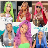 13x4 13x6 HD Transparent Full Lace Frontal Wigs 613 Blonde Colored