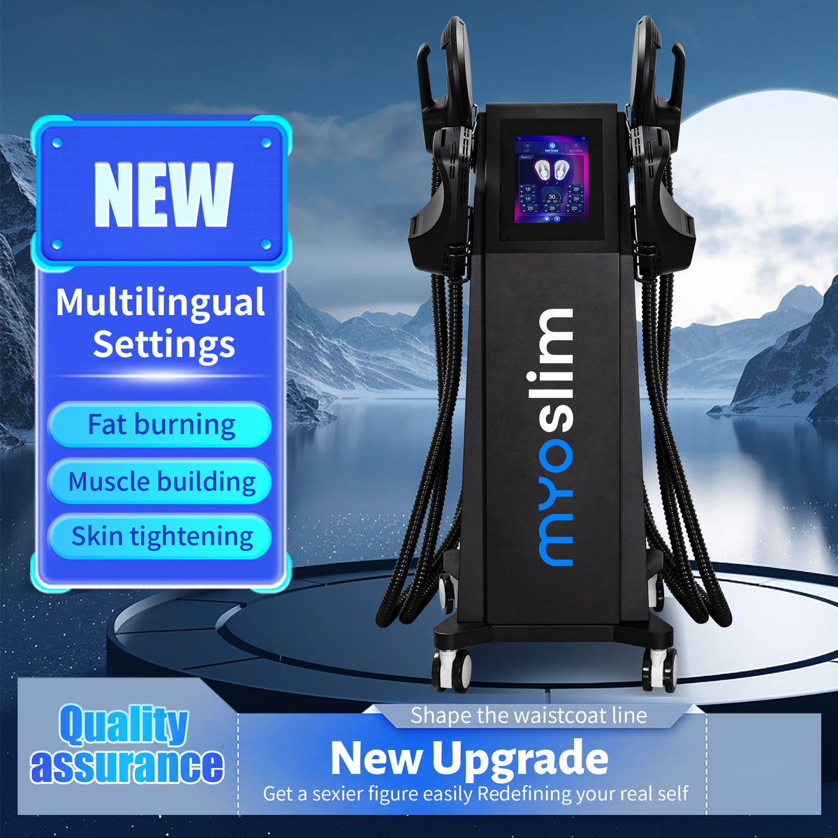 Multifunctional EMS Body Sculpt Machine Fat Burning, Muscle Building & Skin Tightening Hip Lift & Leg Shaping