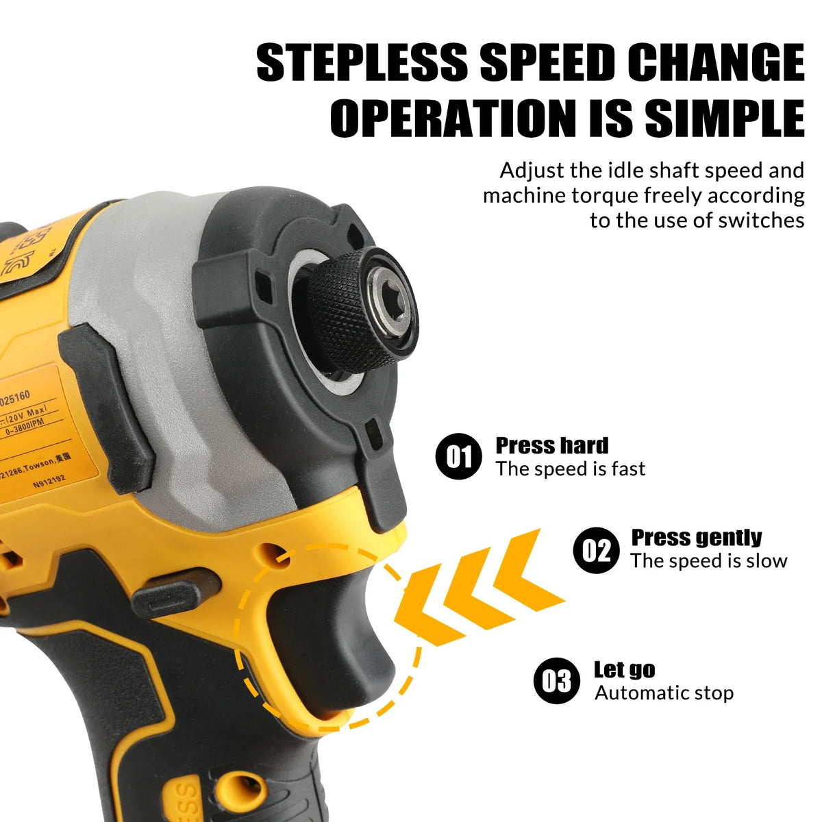 DEWALT DCF850 Impact Driver Electric Driver 20V Lithium Battery Brushless battery screwdrivers High Torque tools