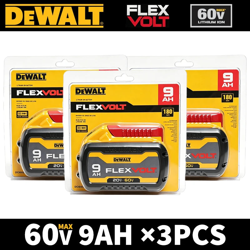 100% Original Dewalt 20V/60V 9.0Ah Flexvolt Battery Lithium Ion Replacement Power Tool Batteries DCB606 DCB609 DCB612 DCB615