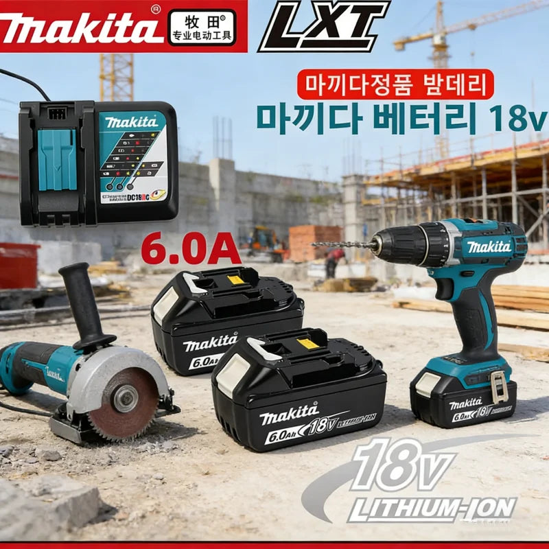 100% original Makita 18V battery, 6.0Ah 9.0Ah rechargeable battery, replacing Makita BL1830BL1840BL 1860B, power tool battery