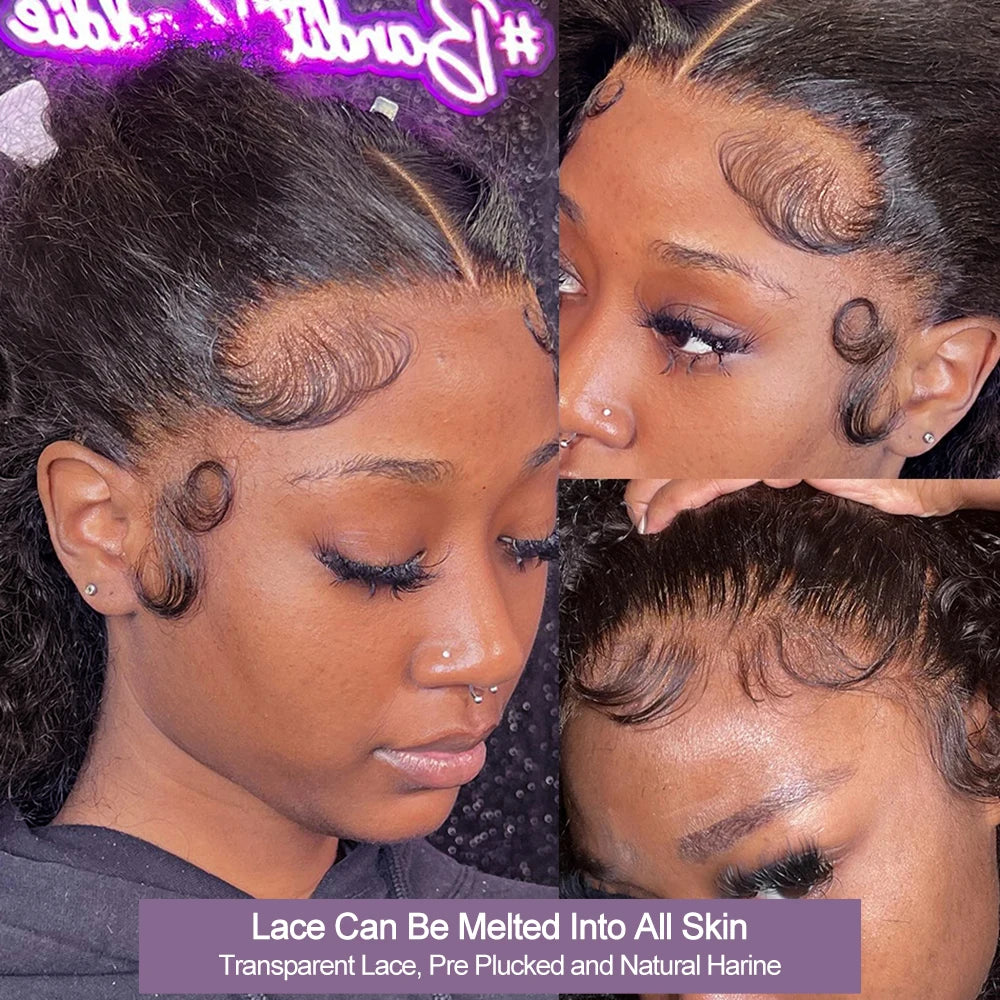 30 40 Inches Bouncy Curly Lace Front Wigs 13X4 13X6 250 Density Peruvian Human Hair Wigs Brazilian Deep Wave