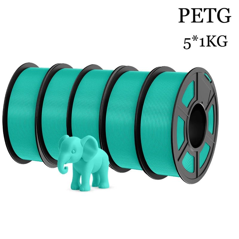 TECBEARS PETG 3D Printer Filament 5KG 1.75mm petg Multi color combination set FDM 3D Printer Materials DIY Gift From US UK DE