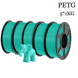 TECBEARS PETG 3D Printer Filament 5KG 1.75mm petg Multi color combination set FDM 3D Printer Materials DIY Gift From US UK DE