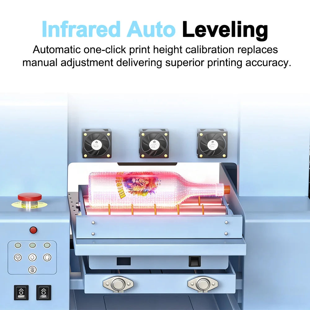 For Epson XP600 A3 UV Flatbed Printer LED UV Printer for Acrylic Glass Wood Direct-to-Object UV DTF Sticker Printer for Bottle