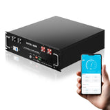 DATOUBOSS 48V 100Ah LiFePO4 Lithium Battery, 5.12kWh 3U Server Rack Battery Built-in 100A BMS, 15,000+ Deep Cycles, Bluetooth & App Monitoring, RS232/RS485/CAN, for Home, RV & Off-Grid Backup