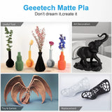 GEEETECH 10Kg 3d Matte PLA Filament 1.75mm Spool Wire For 3D Printer Material,Safety, Vacuum packaging