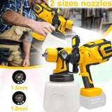 1400ML Cordless Spray Gun Electric Paint Sprayer Portable Auto Furniture Coating Airbrush Power Tool For Makita 18V Battery