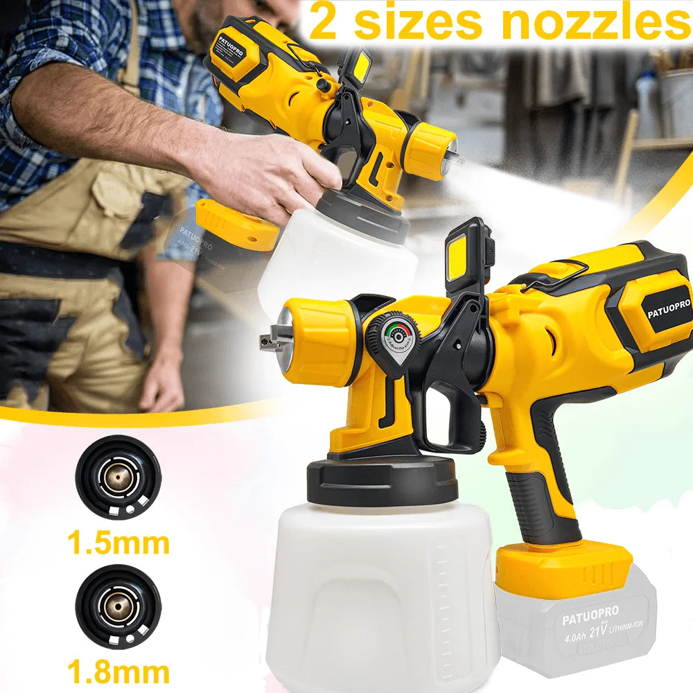 1400ML Cordless Spray Gun Electric Paint Sprayer Portable Auto Furniture Coating Airbrush Power Tool For Makita 18V Battery