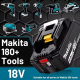 Genuine Makita 18V 6Ah 5Ah Rechargeable Battery for Makita Power Tools Li-ion Replacement 18v Battery+charger+Electric Drill