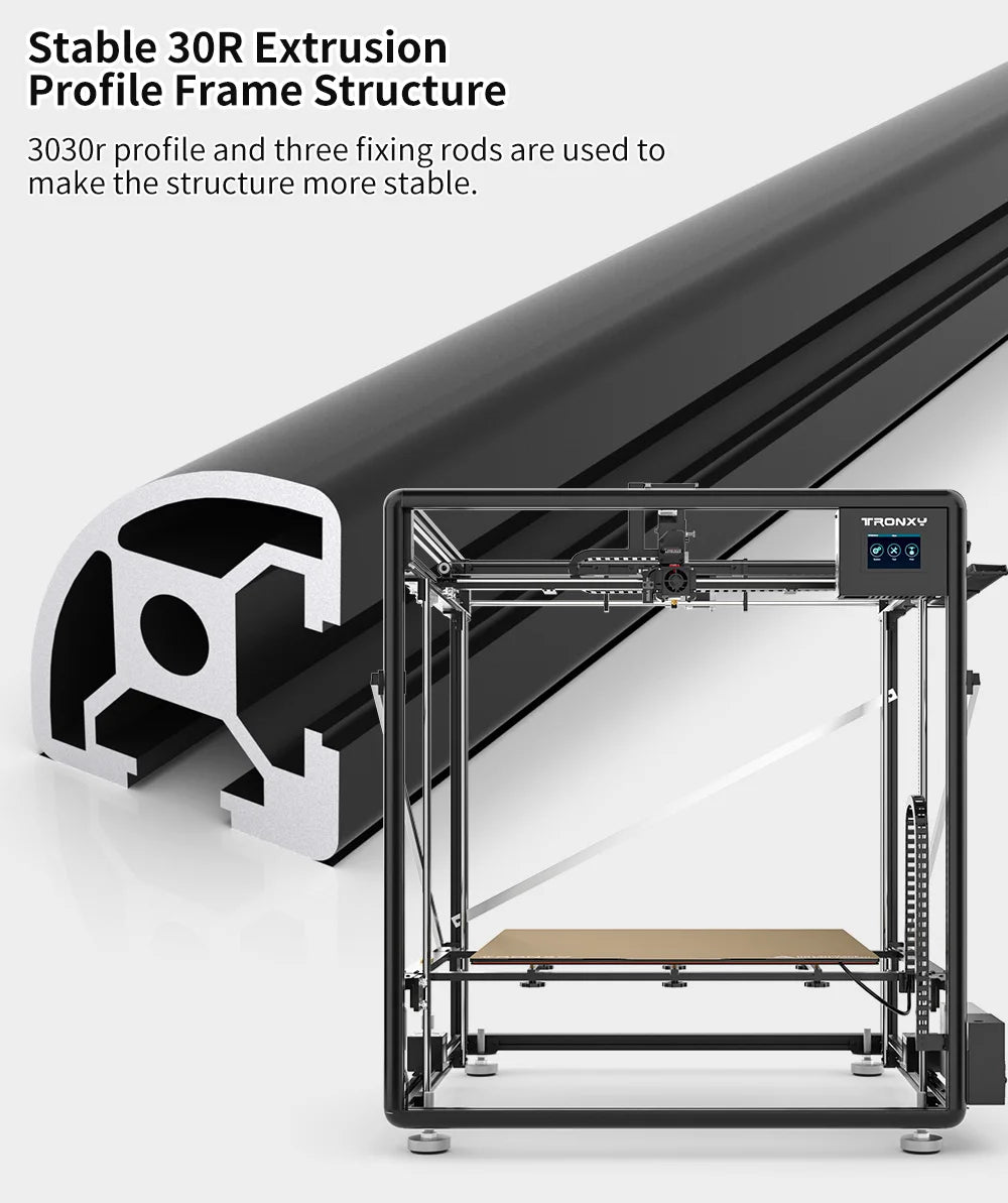 Tronxy VEHO-600 / PRO V3 Large Printing Szie 600*600mm 3D Printer Extrusion Profile Frame Structure Dual-axis Guide Railway