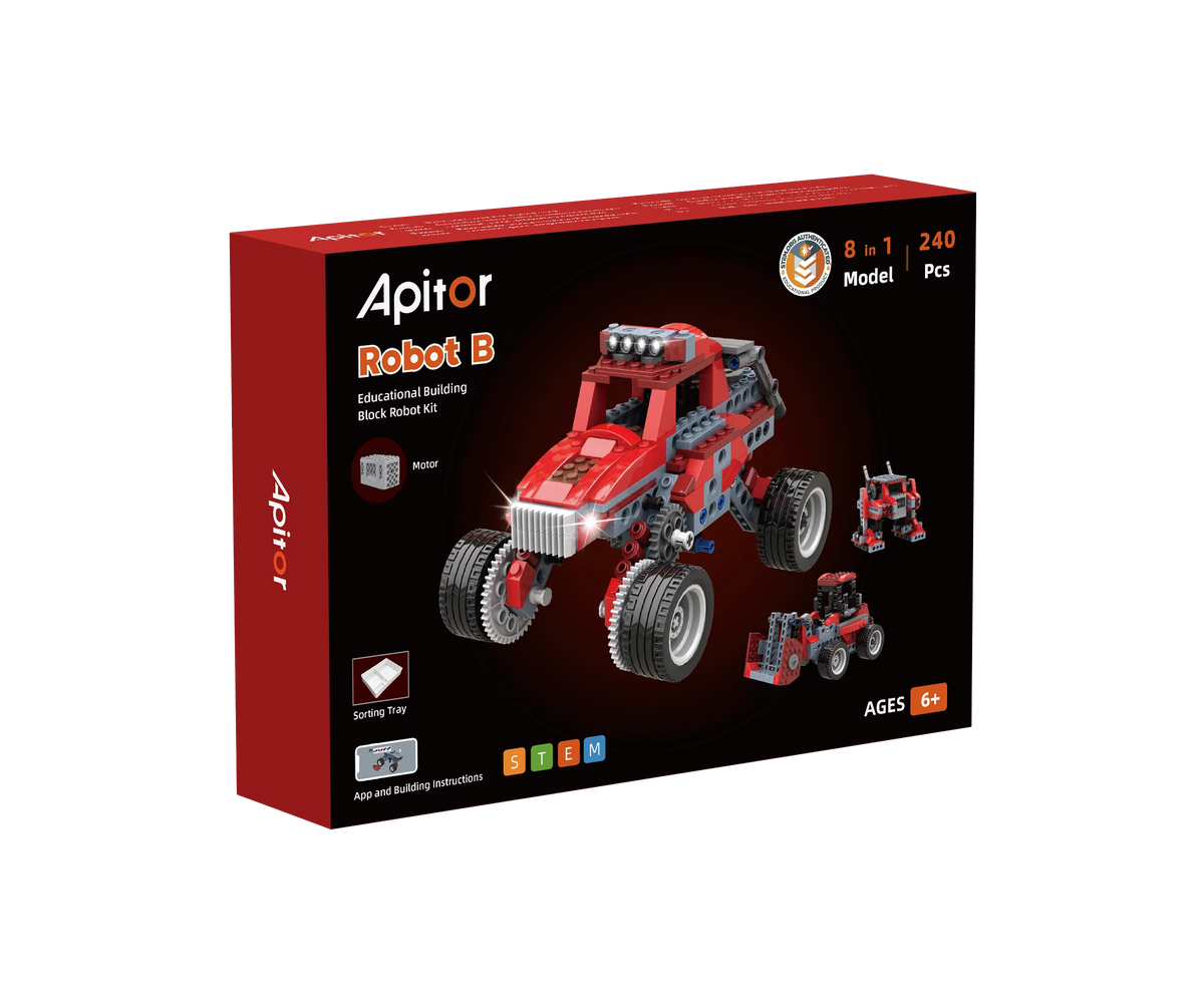 APITOR Building Blocks MIT APP Control Scratch Programmable Monster Robot Car Building Blocks STEM Electric DIY Coding Toy Birthday Gift For Children