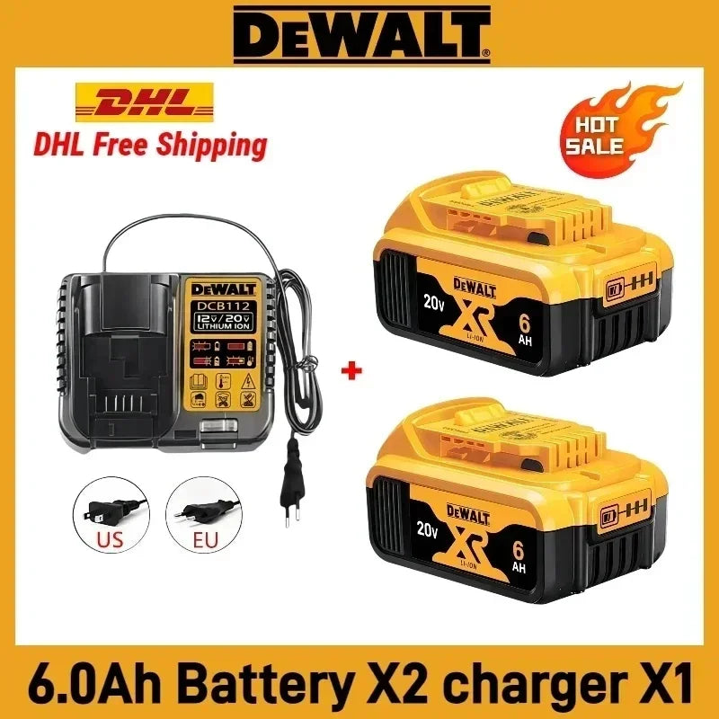 DeWalt 20V 6.0Ah MAX Battery Power Tool Replacement for DeWalt DCB184 DCB181 DCB182 DCB200 cordless drill 20v Battery