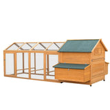 Large Wooden Pet House  Outdoor Chicken Coop for Rabbits Ducks Geese Pigeons, Weatherproof & Easy Clean