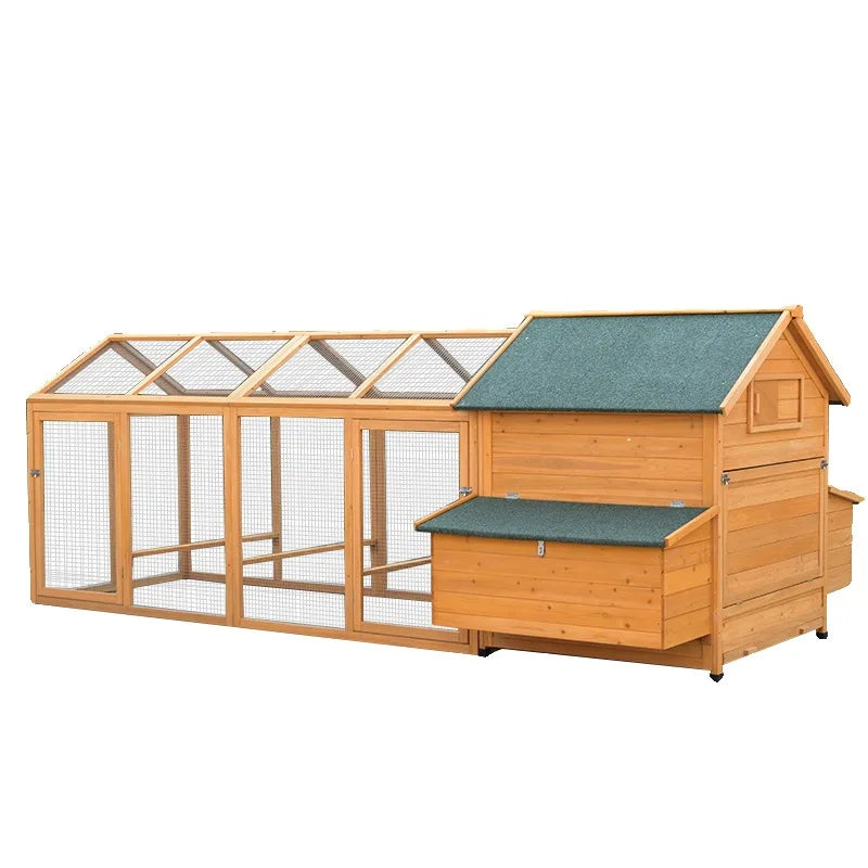 Large Wooden Pet House  Outdoor Chicken Coop for Rabbits Ducks Geese Pigeons, Weatherproof & Easy Clean