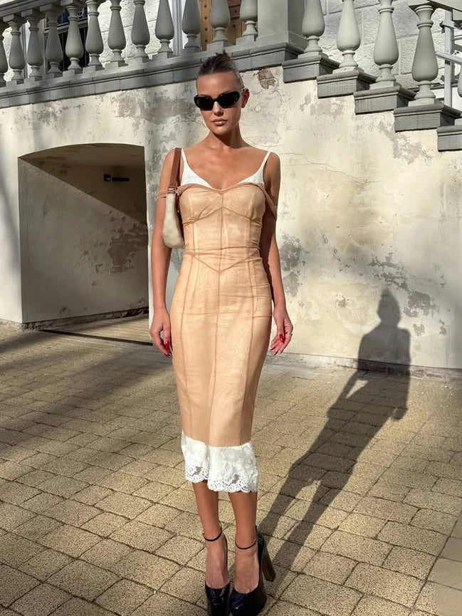 Sexy Patchwork Pleated Women's Long Dress Slim Backless Sleeveless Split Empire Female Dresses 2026 Summer Beach Party Lady Robe