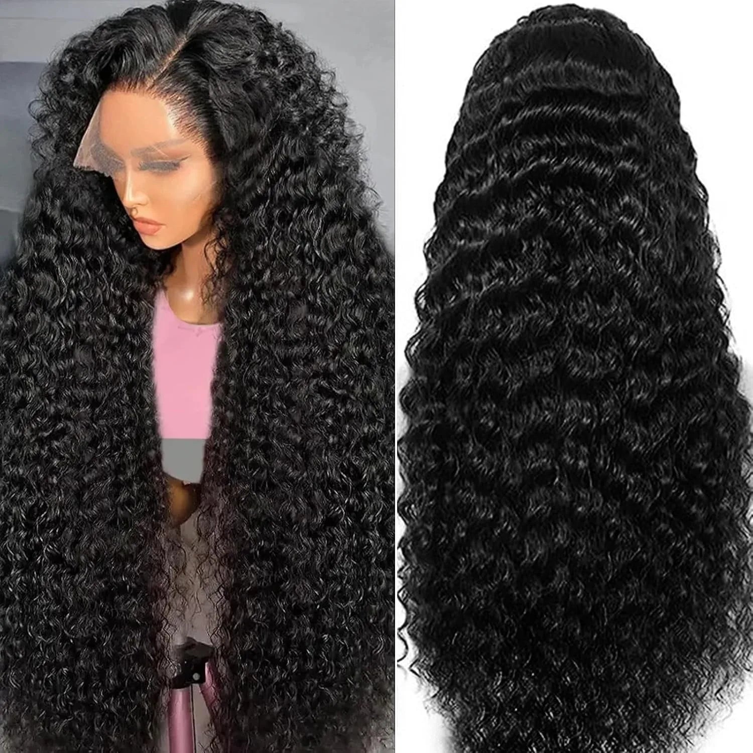Human Hair Wigs 13x4 Deep Wave Frontal Wig Lace Wig 13x6 Human Hair 250