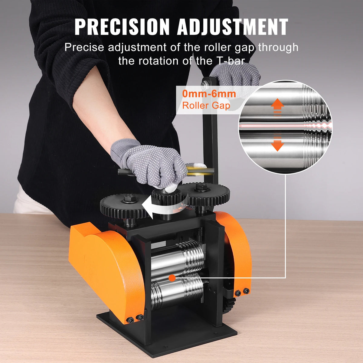 SucceBuy 45/57/75/76mm Jewelry Rolling Mill Machine 3-in-1 Multi-function Rolling Mill Metal Jewelry Making Sheet Square Wire