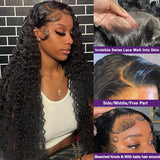 200% Real Density Curly ≥98% Human Hair Wigs For Women 13x6 Hd Lace Frontal Wig 13x4 Deep Wave Lace Front Wig 360 Pre Plucked