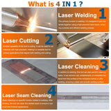 4 in 1 Laser Welding Machine 2000W Fiber Laser Welder Cleaning Welding Cutting Water Cooling for Metal SUP 23T Welder Head