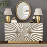 63" Storage Sideboard Buffet Cabinet w/ Doors & Adjustable Shelves for Living Room Entryway Black, Customized