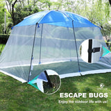 13x9ft Screen Tent Room Camping Shelter with Mesh Walls for Patio Beach Parties